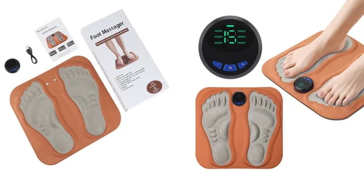 Contenido del kit NeuroMat con alfombrilla, módulo y mando